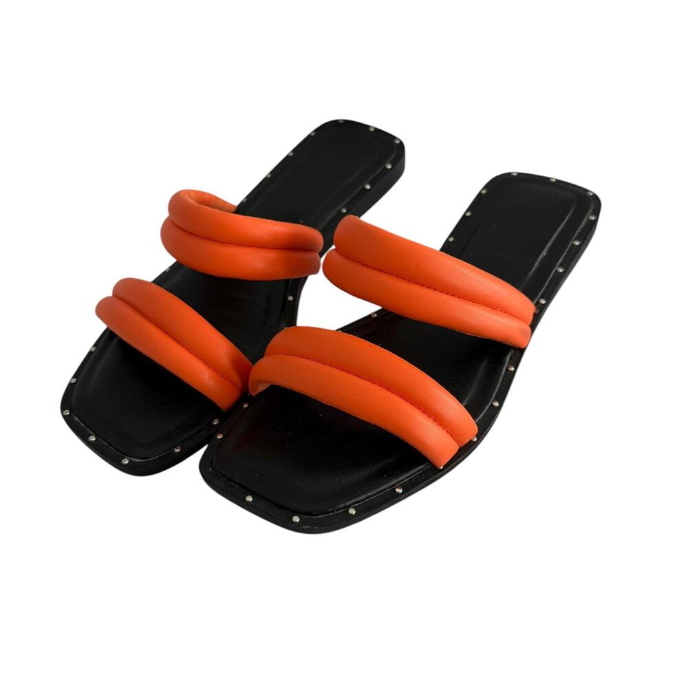 BAR‎ III "Narrah" Ladies Orange Casual Slip-On Slides, 7.5M